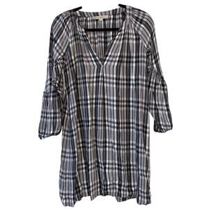 Loft Plaid V Neck Mini Dress or Tunic
